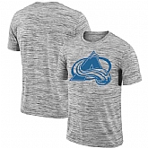 Colorado Avalanche 2018 Heathered Black Sideline Legend Velocity Travel Performance T-Shirt,baseball caps,new era cap wholesale,wholesale hats